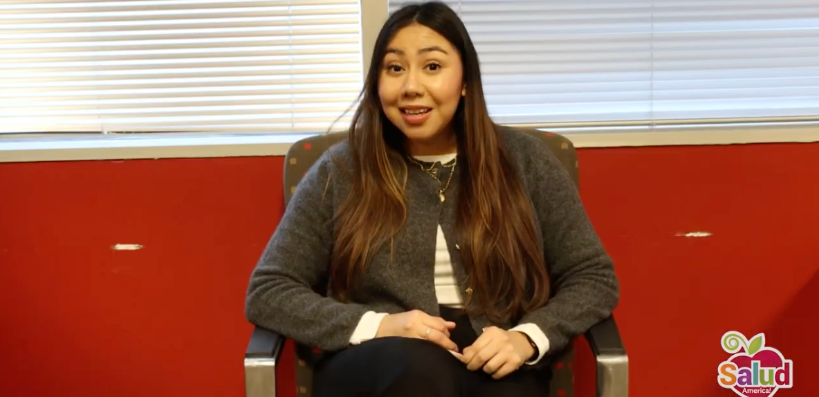 Britny Ortiz Avanzando Caminos Study photo of her sitting during an interview